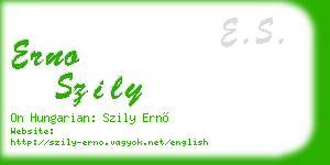 erno szily business card